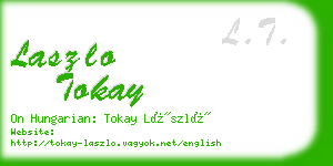laszlo tokay business card